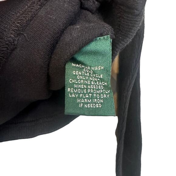 Lauren Ralph Lauren long sleeve adjustable neck black Sweater - Picture 6 of 7